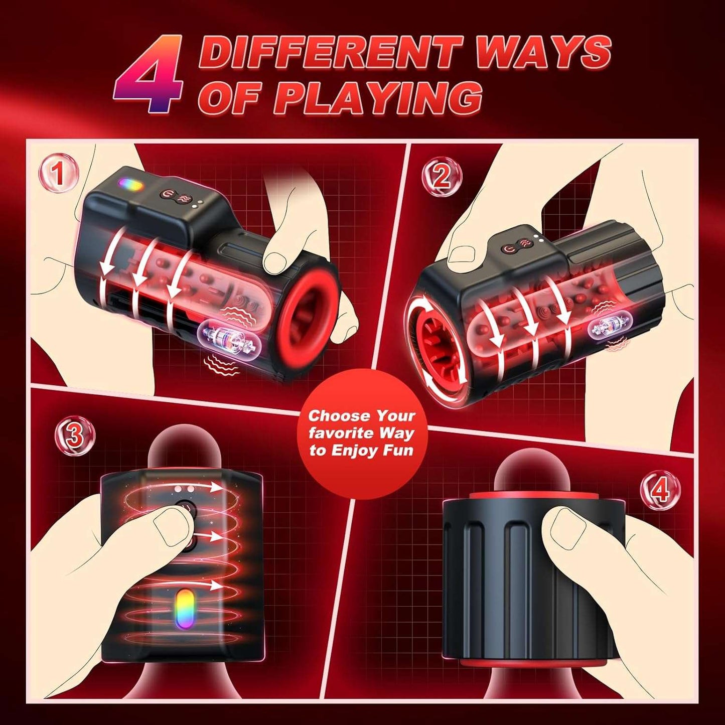 PeakTube Automatic Blowjob Male Masturbator-4