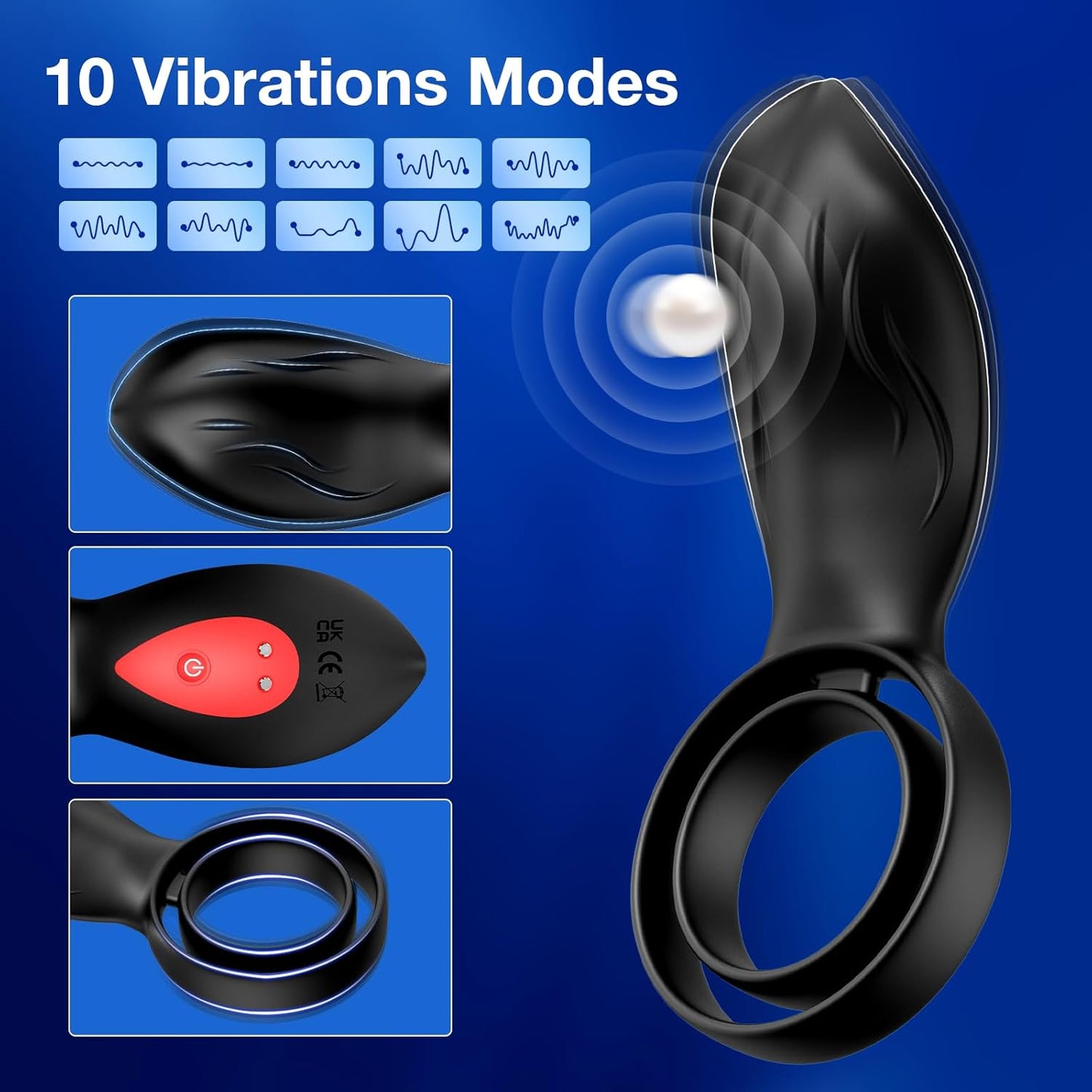 PleasureHaven Vibrating Penis Ring Clitoral Stimulator-2