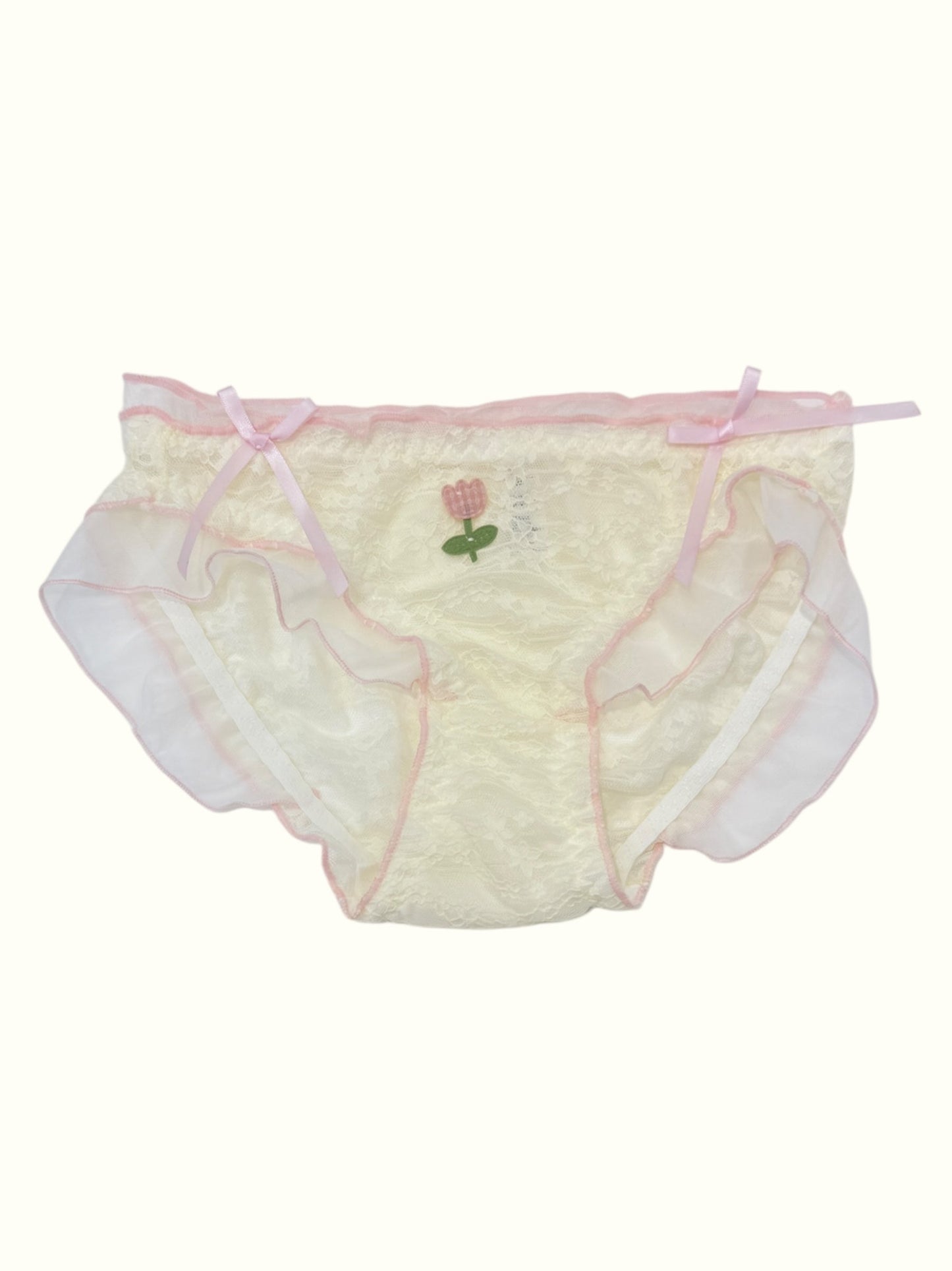 Coquette Matching Floral Embroidered Lace Lingerie Set-3