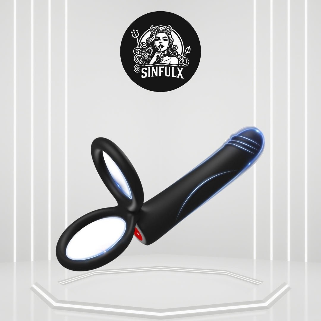 Enhanced Vibrating Pleasure Penis Ring Butt Plug Dildo-0