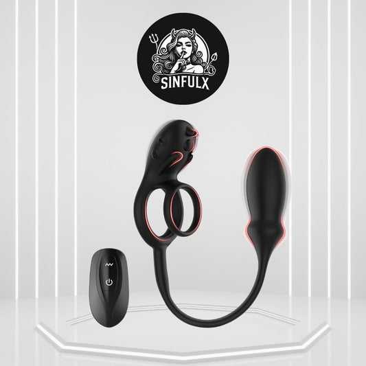 RippleTouch Dual Stimulation Penis Ring Butt Plug-0