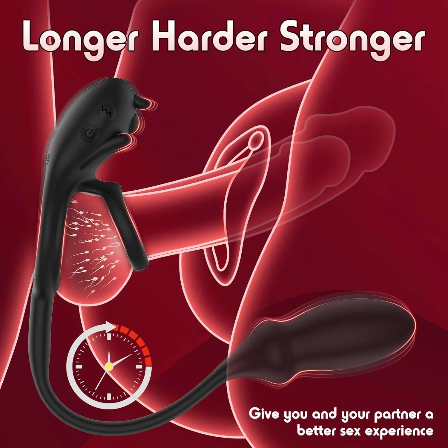 RippleTouch Dual Stimulation Penis Ring Butt Plug-1