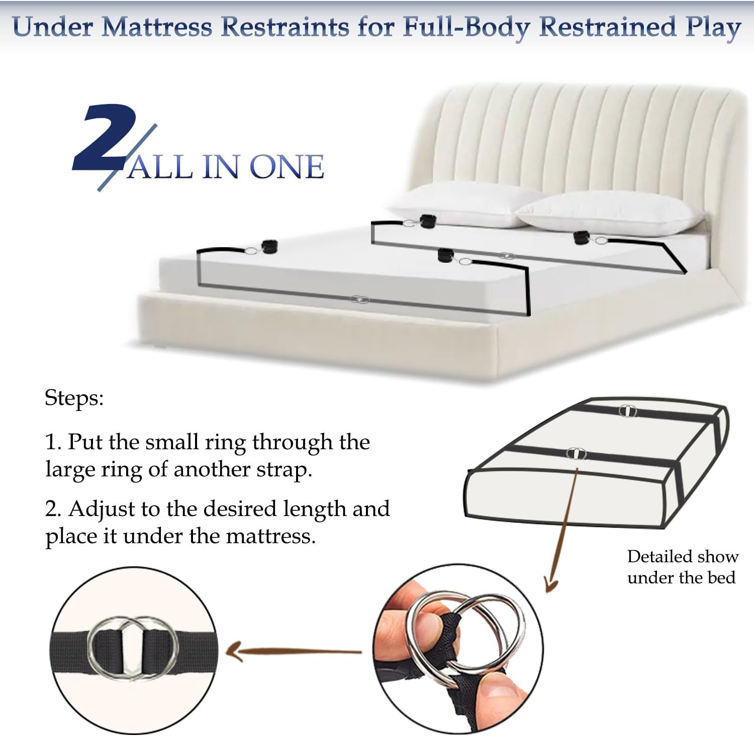 BDSM Bondage Bed & Restraints Kit-4