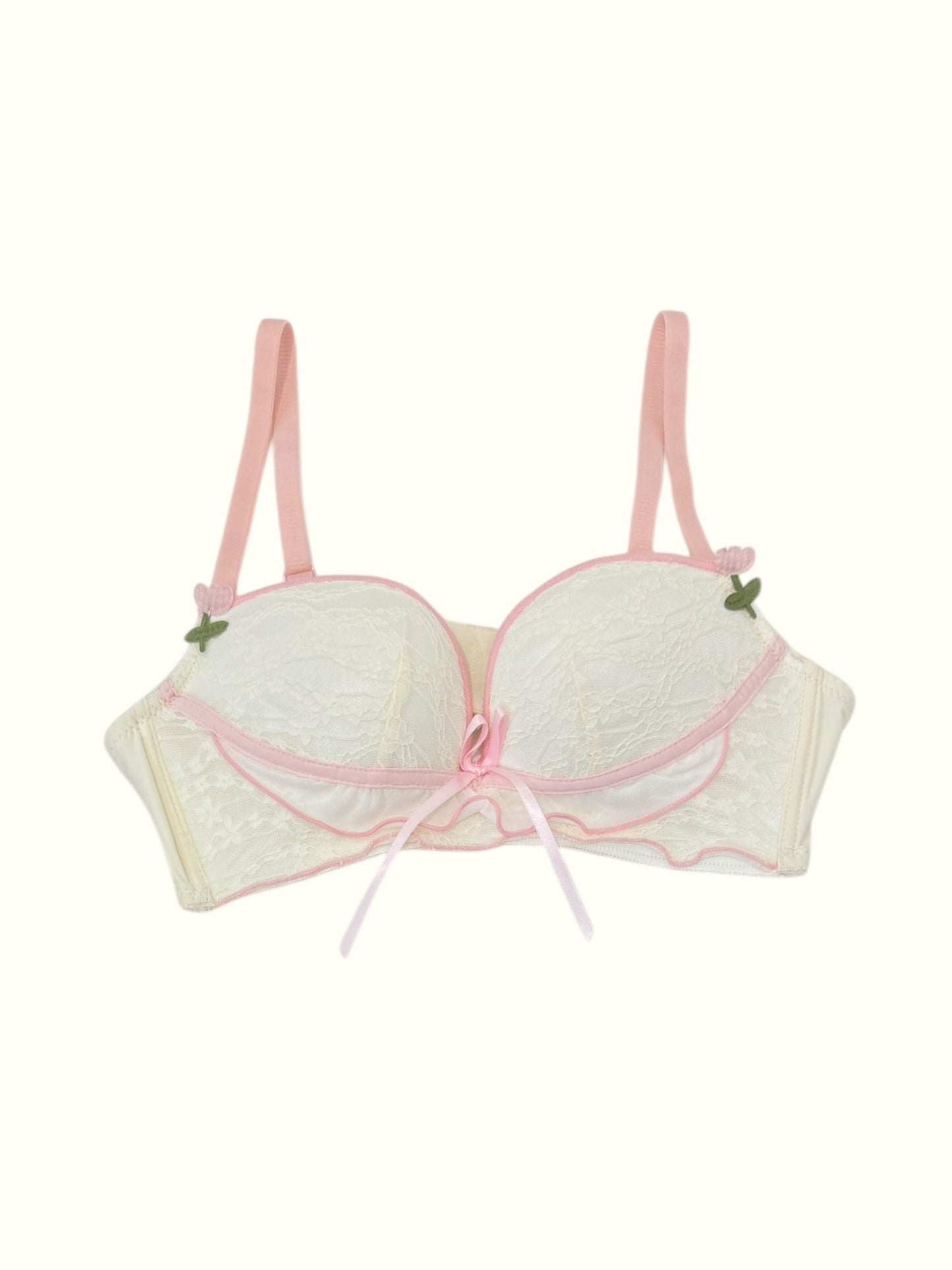 Coquette Matching Floral Embroidered Lace Lingerie Set-1