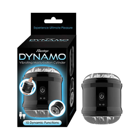 Nasstoys Dynamo Rechargeable Vibrating Masturbator Cylinder Black-0