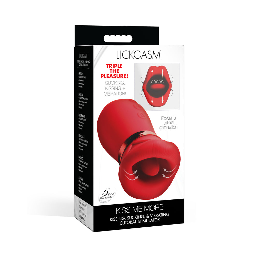 Lickgasm Kiss Me More Kissing, Sucking, & Vibrating Clitoral Stimulator-0
